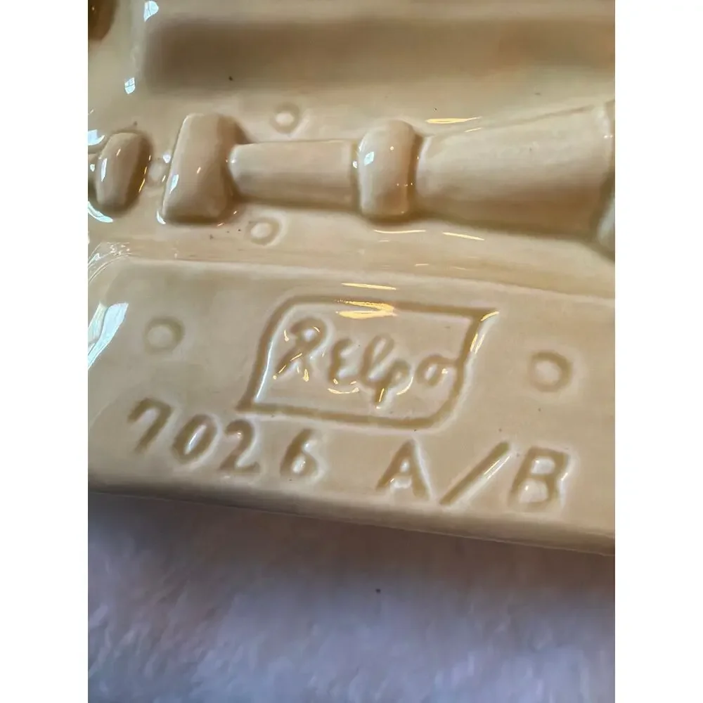 Vintage Relpo 7026 Ceramic Roadster Car Planter Cachepot Art Deco Japan